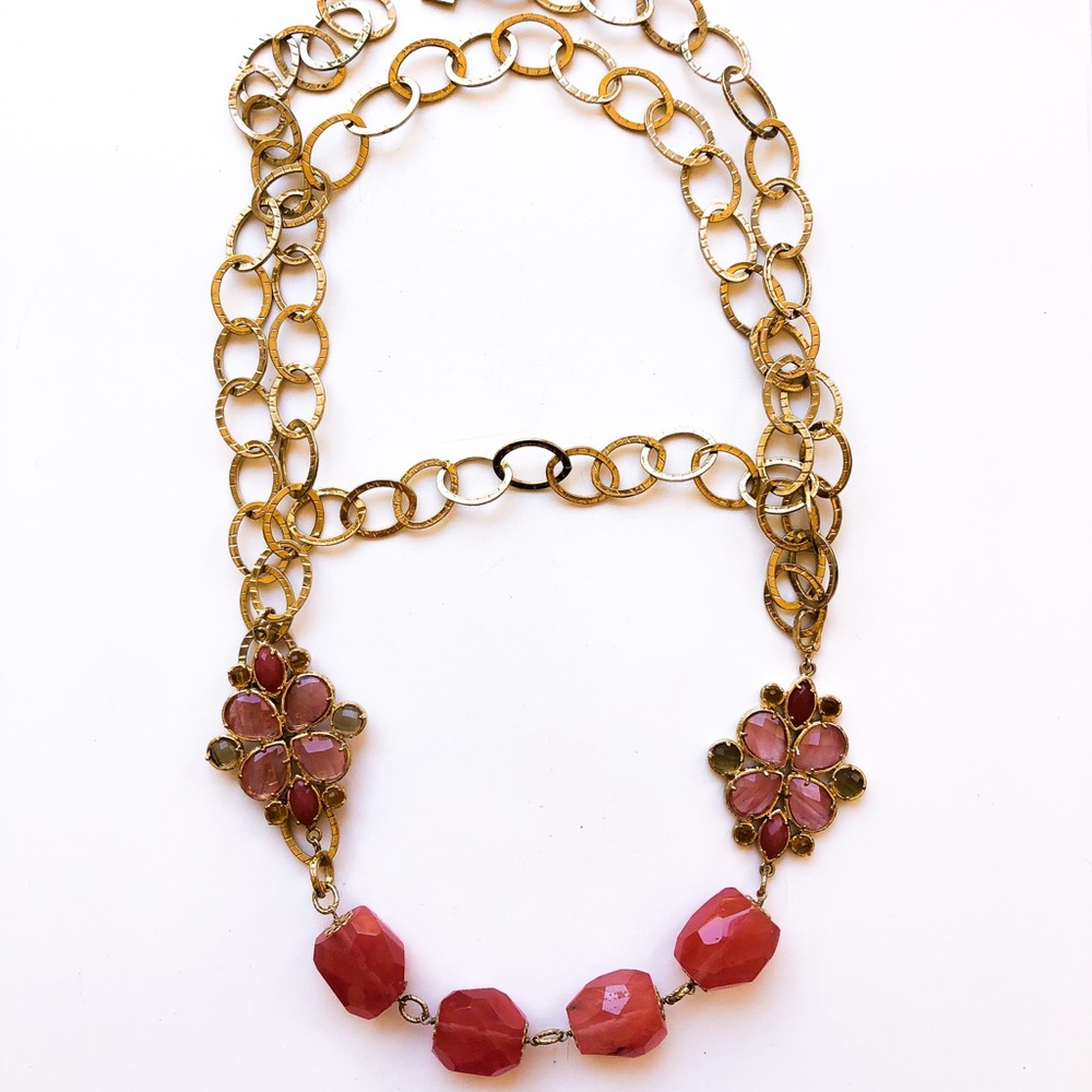 Brand New Gold Floral Necklace